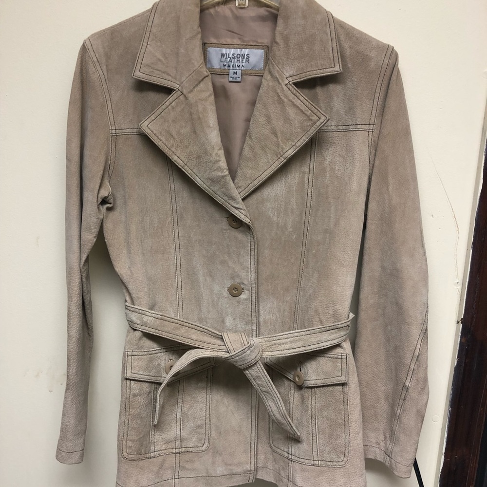 *SOLD*Wilson Leather Maxima Suede Tie Jacket - Picture 1 of 5